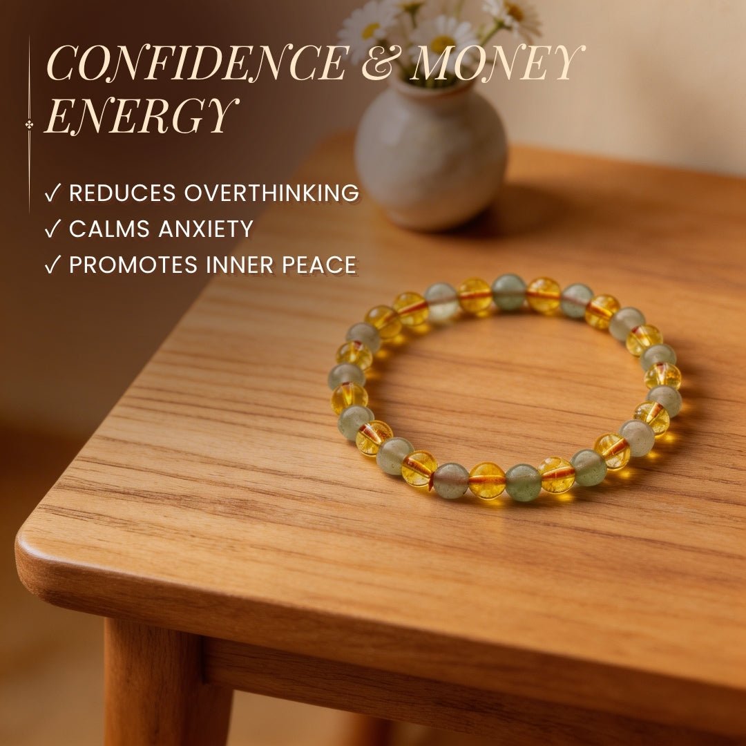 Combined Green Aventurine & Citrine Bracelet - plusvalueindia