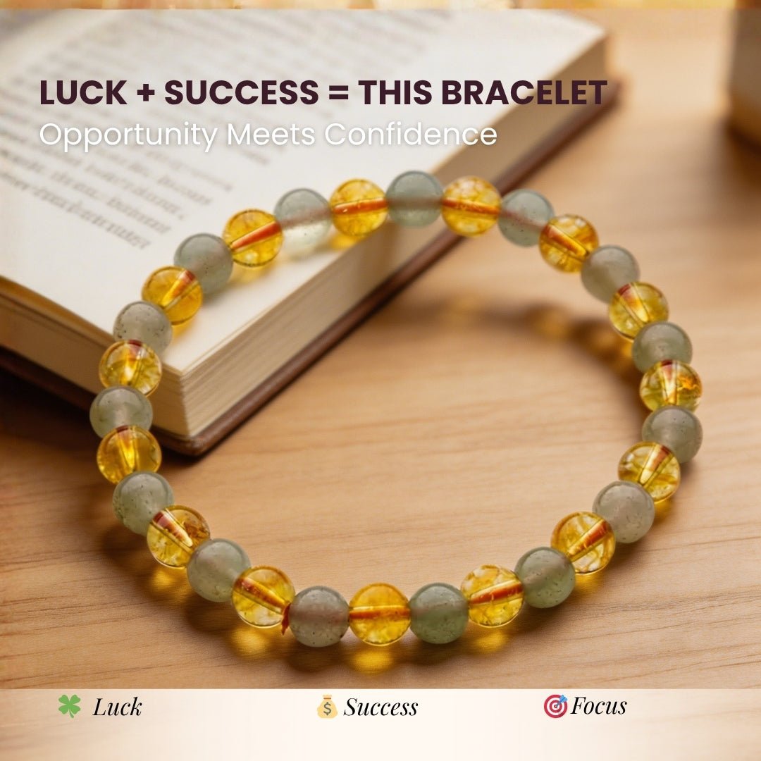 Combined Green Aventurine & Citrine Bracelet - plusvalueindia