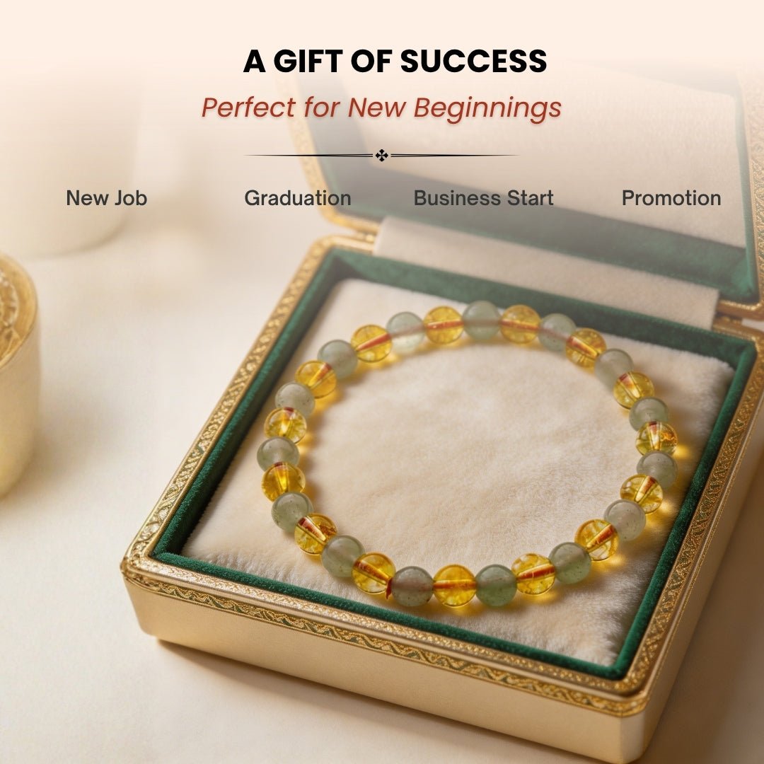 Combined Green Aventurine & Citrine Bracelet - plusvalueindia