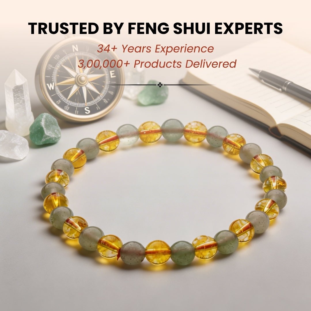 Combined Green Aventurine & Citrine Bracelet - plusvalueindia