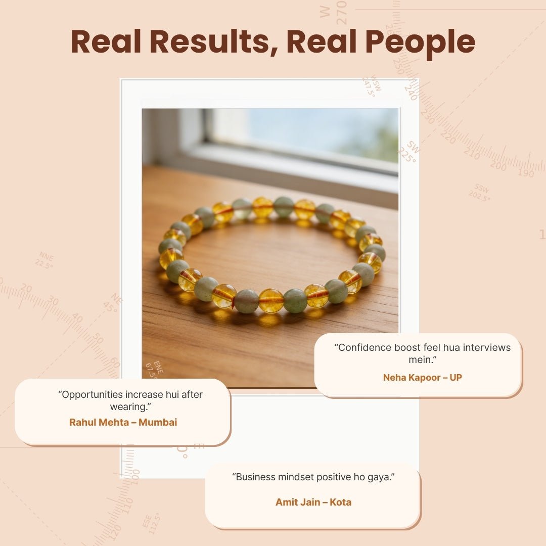 Combined Green Aventurine & Citrine Bracelet - plusvalueindia