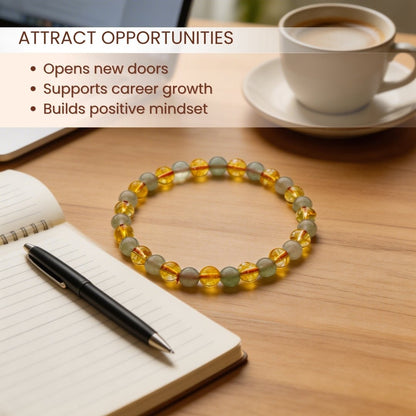 Combined Green Aventurine & Citrine Bracelet - plusvalueindia