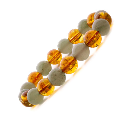 combo green aventurine & citrine bracelet 10mm