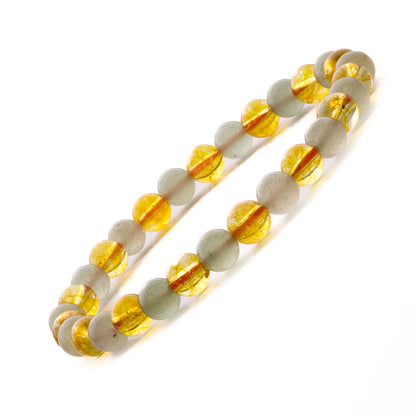 combo green aventurine & citrine bracelet 6mm