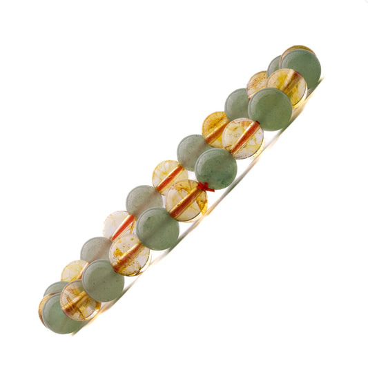 combo green aventurine & citrine bracelet 8mm
