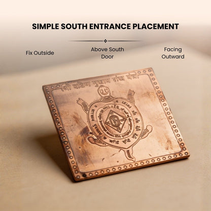 Copper Dakshin Mukhaya Yantra For South Facing House, Office Vastu - plusvalueindia