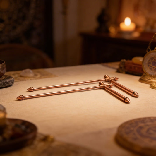 Premium Full Copper Dowsing Rods, Divining L Rods Pair Free Pendulum & Charts [Finding Underground Water, Gold, Lost Objects, Plot Energy Vastu] - plusvalueindia
