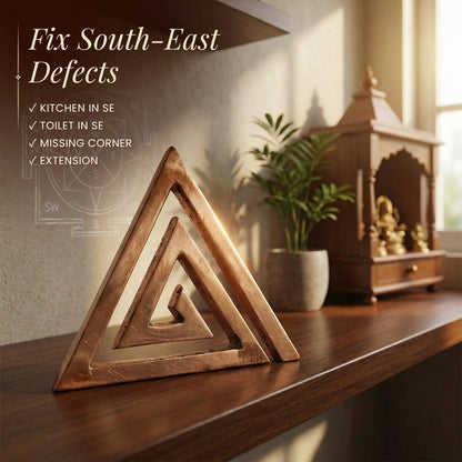 Copper Helix 6 inch for Vastu - South-East Cut & Dosh Remedy for Home, Office & Plot - plusvalueindia