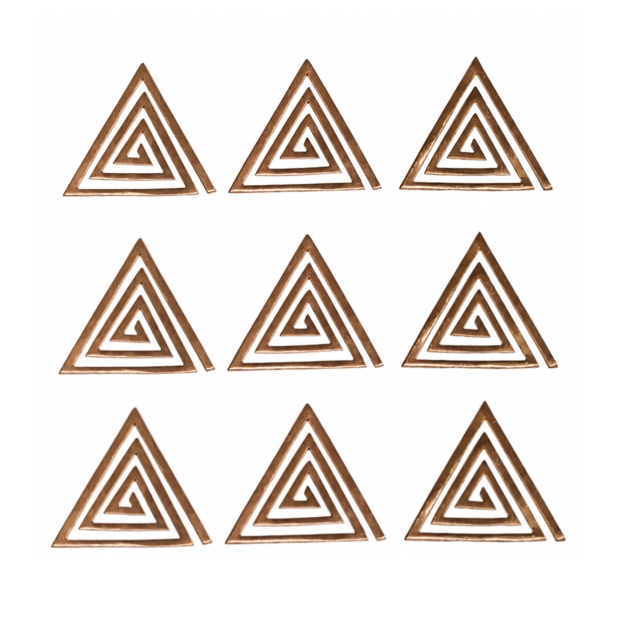 Large solid pure copper metal 6 inch spiral helix designed for major South-East Agneya Vastu dosha rectification
