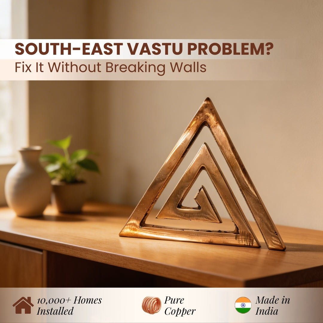 Copper Helix For South East Cut, Main Door Entrance, Toilet, Bedroom Vastu Dosh Cut Extension Defects at Home, Office, Plots (3pcs Set) - plusvalueindia
