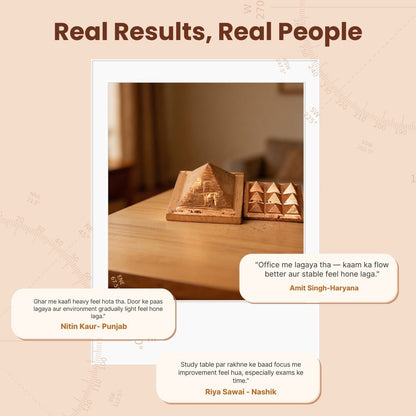 Copper Pyramid Set 1 inch for Vastu - East & South-East Main Door Remedy, Home Office Temple - plusvalueindia