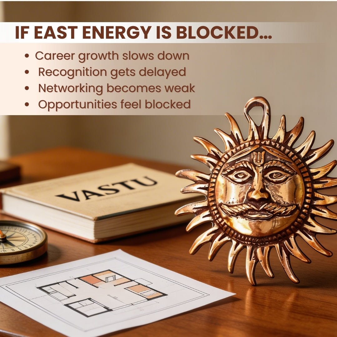 Copper Sun Vastu Surya Dev Idol Vastu Remedies for Missing Window at East Wall - plusvalueindia