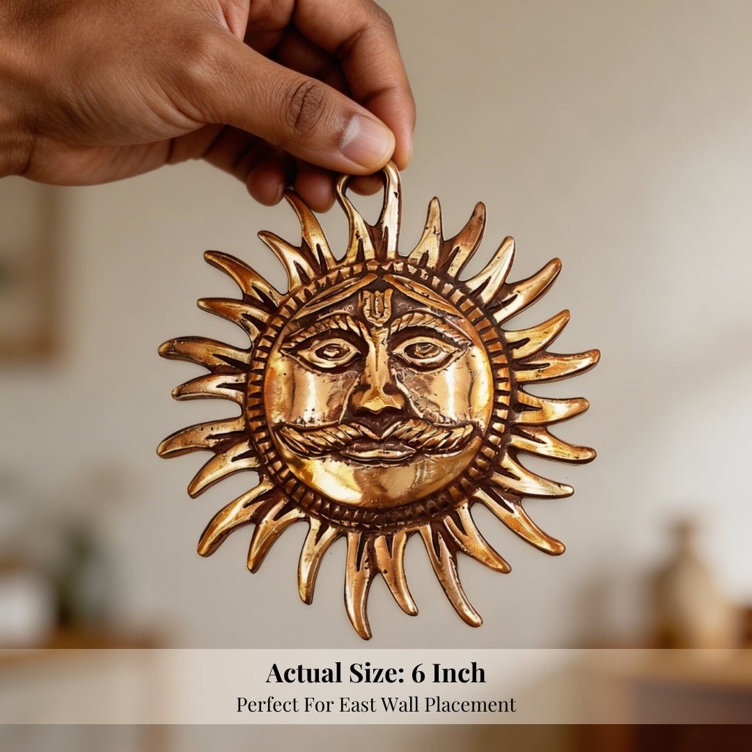 Copper Sun Vastu Surya Dev Idol Vastu Remedies for Missing Window at East Wall - plusvalueindia