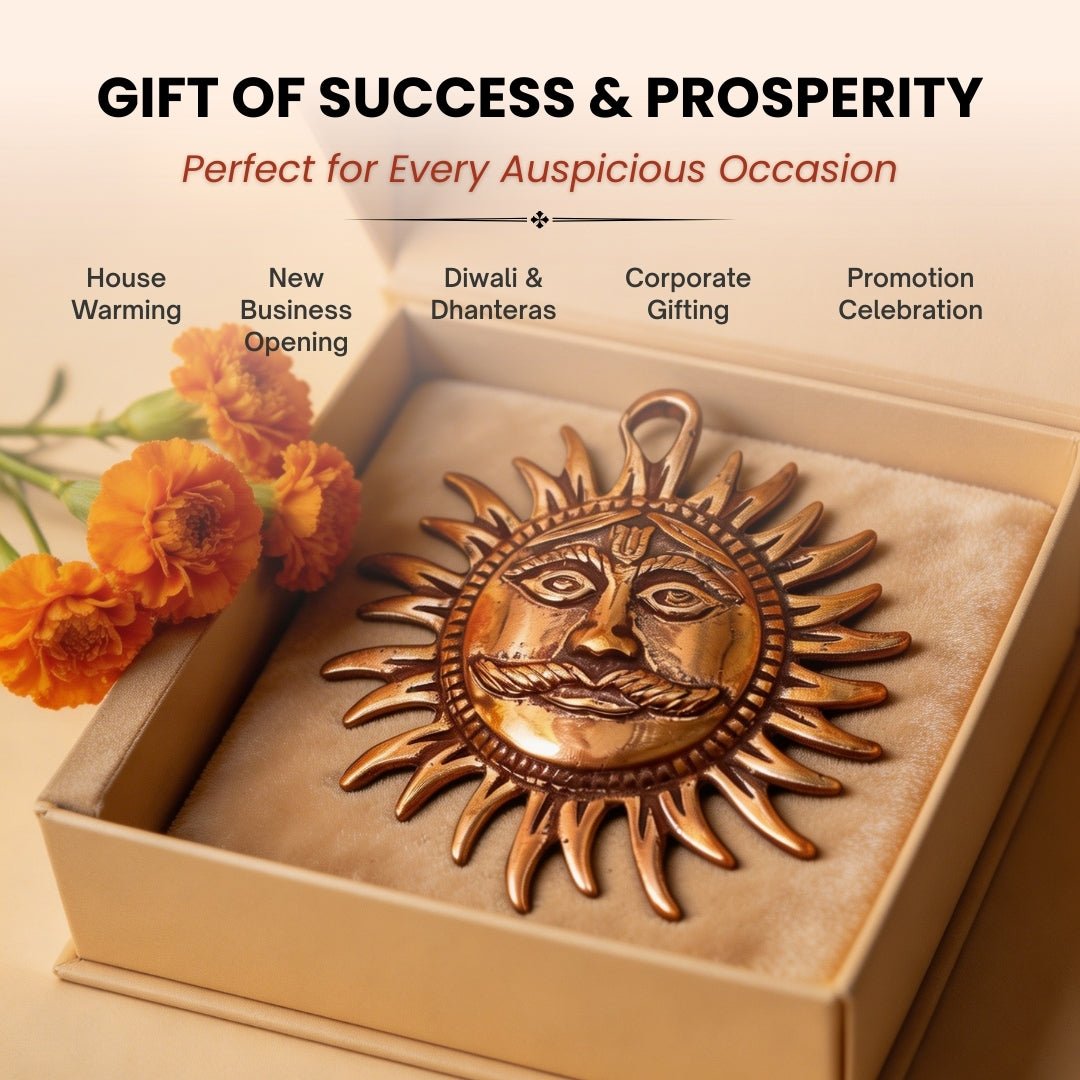Copper Sun Vastu Surya Dev Idol Vastu Remedies for Missing Window at East Wall - plusvalueindia