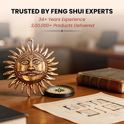 Copper Sun Vastu Surya Dev Idol Vastu Remedies for Missing Window at East Wall - plusvalueindia