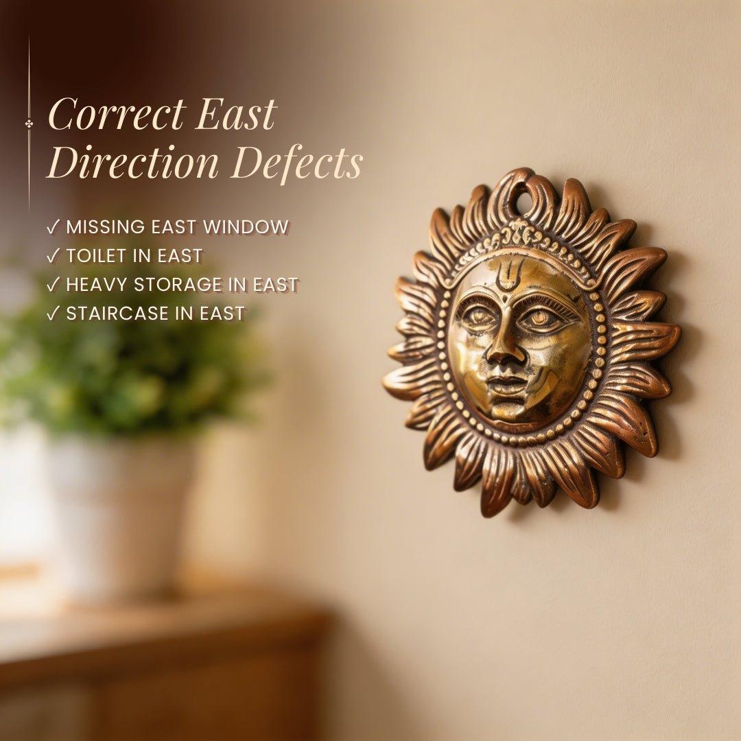 Copper Sun Excellent Vastu Remedy for East Wall & Home Office Decor (7.5inch) - plusvalueindia