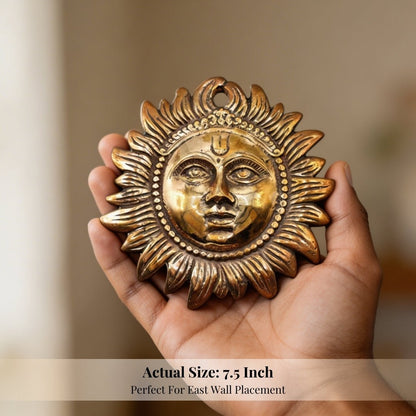 Copper Sun Excellent Vastu Remedy for East Wall & Home Office Decor (7.5inch) - plusvalueindia