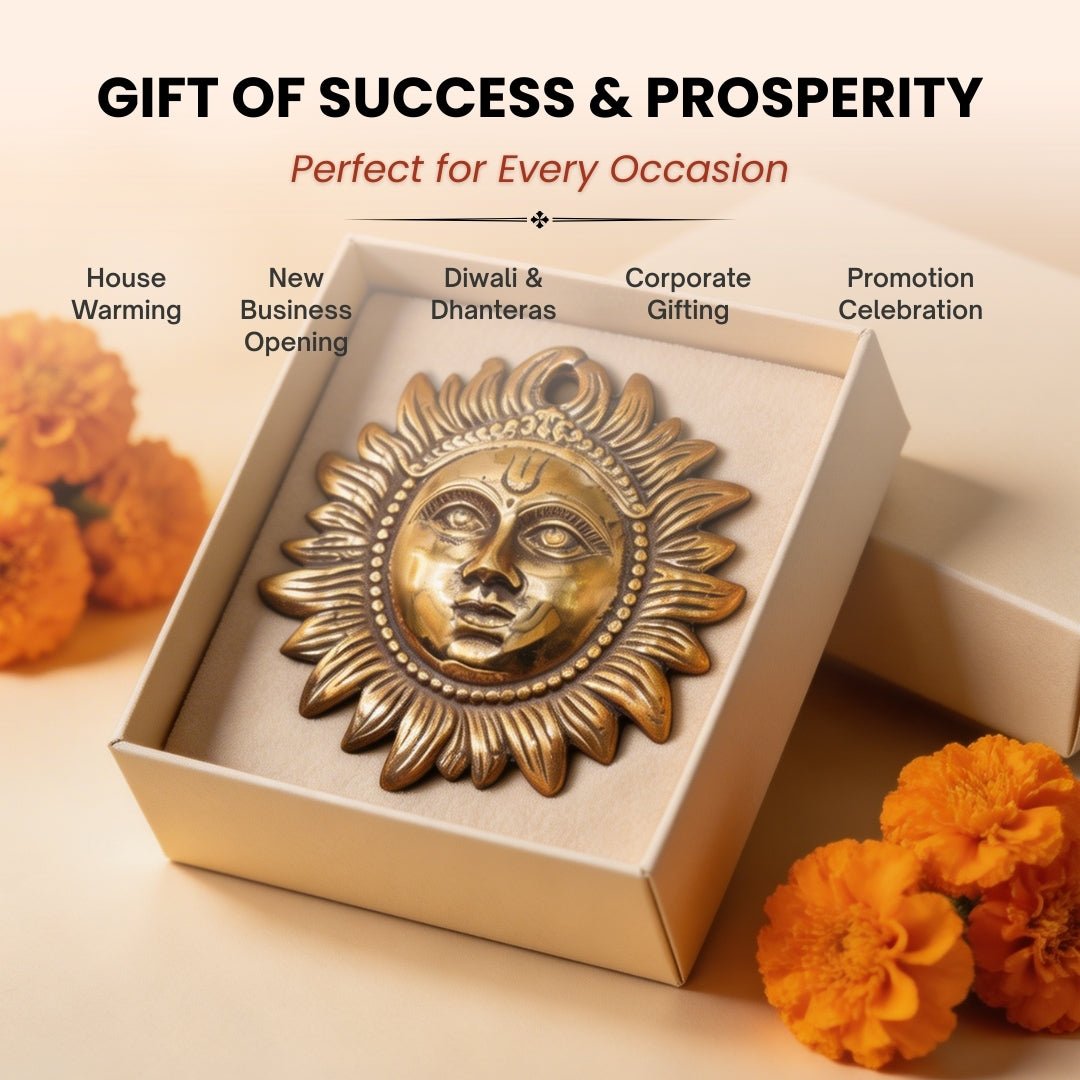 Copper Sun Excellent Vastu Remedy for East Wall & Home Office Decor (7.5inch) - plusvalueindia