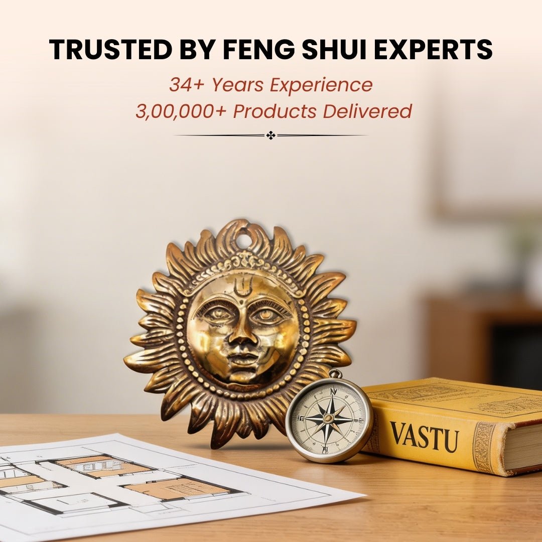 Copper Sun Excellent Vastu Remedy for East Wall & Home Office Decor (7.5inch) - plusvalueindia