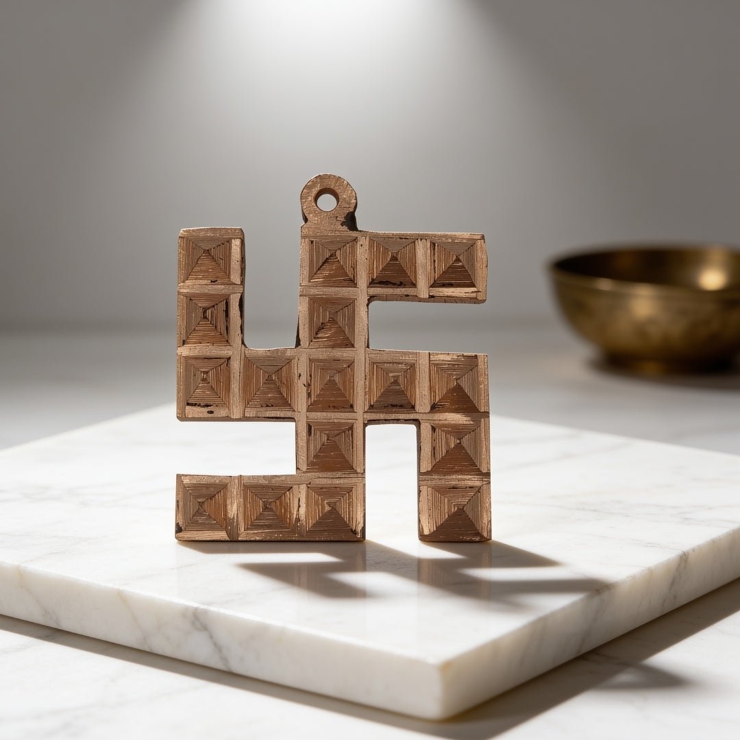 Copper Swastik Pyramid for Vastu - Positive Energy and Dosh Remedy for Home, Office and Factory - plusvalueindia