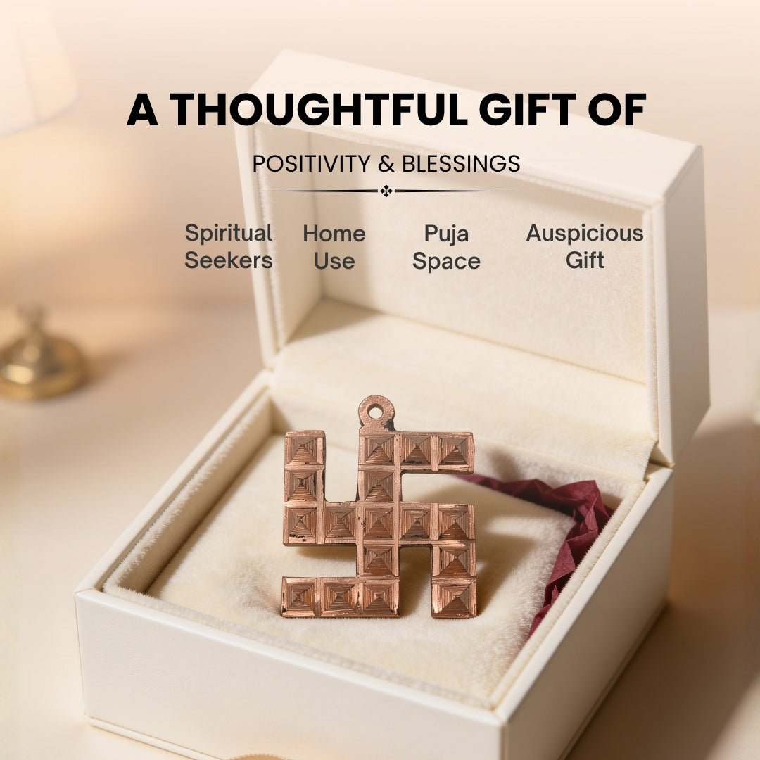 Copper Swastik Pyramid for Vastu - Positive Energy and Dosh Remedy for Home, Office and Factory - plusvalueindia