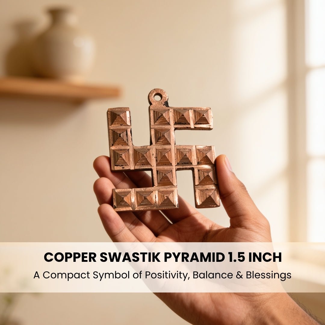 Copper Swastik Pyramid for Vastu - Positive Energy and Dosh Remedy for Home, Office and Factory - plusvalueindia