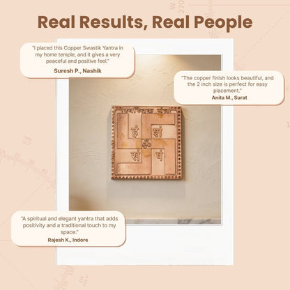 Copper Swastik Yantra for Vastu - Auspicious Energy & Dosh Remedy for Home & Office - plusvalueindia