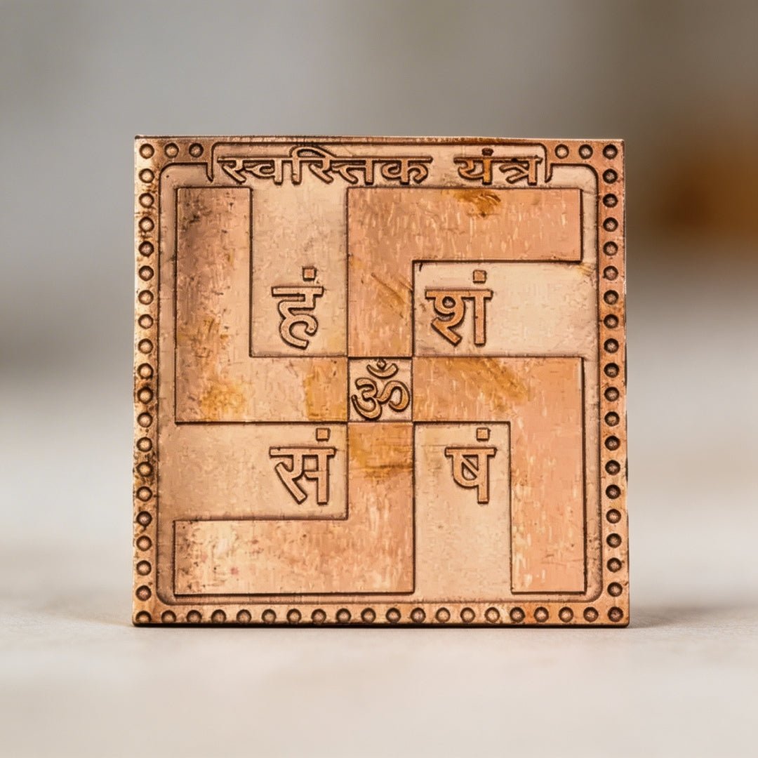 Copper Swastik Yantra - Vastu Remedies for Home and Office - plusvalueindia