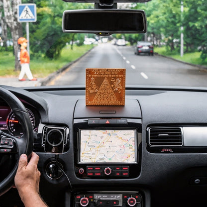 Vahan Durghatna Nashak Yantra Copper - Vehicle Accident Protection Yantra for Car & Bike, 3 inch - plusvalueindia