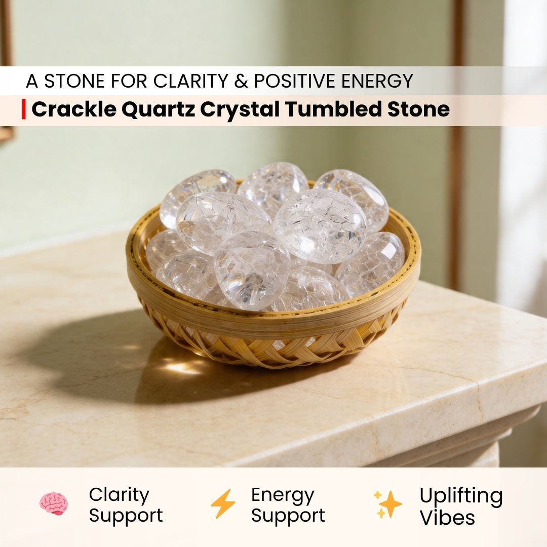 Crackle Quartz Crystal or Crack Crystal Tumbled Stone Pebbles - plusvalueindia