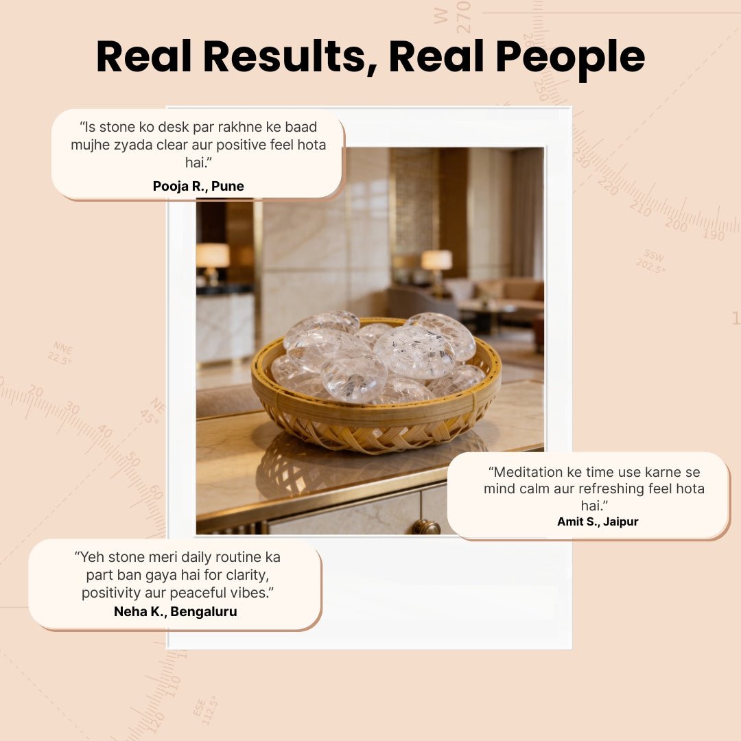 Crackle Quartz Crystal or Crack Crystal Tumbled Stone Pebbles - plusvalueindia