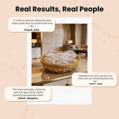 Crackle Quartz Crystal or Crack Crystal Tumbled Stone Pebbles - plusvalueindia
