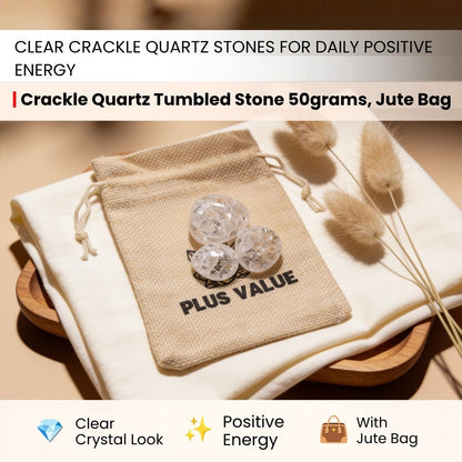 Crackle Quartz Crystal or Crack Crystal Tumbled Stone Pebbles - plusvalueindia
