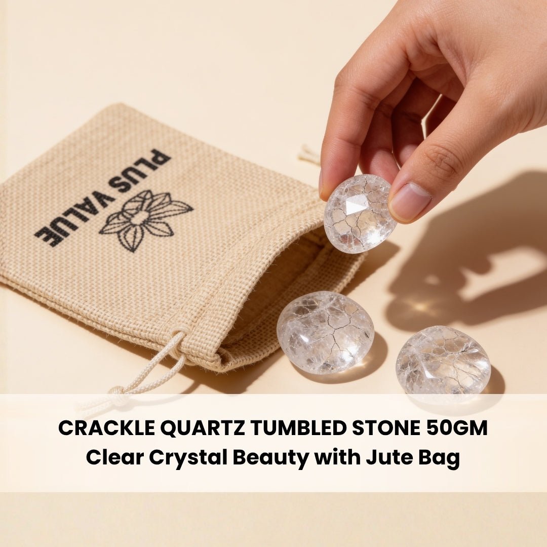 Crackle Quartz Crystal or Crack Crystal Tumbled Stone Pebbles - plusvalueindia