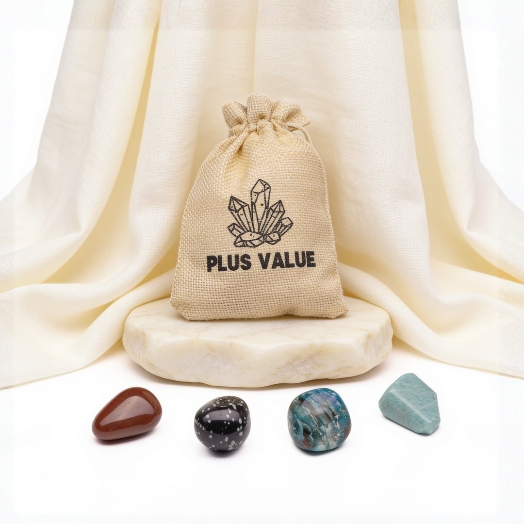 Creative Flow for Artist pocket crystal bag set with carrying pouch and raw stones
