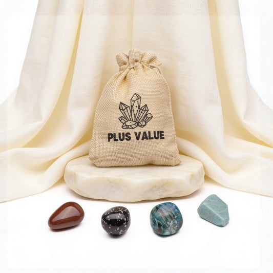 Creative Flow for Artist pocket crystal bag set with carrying pouch and raw stones