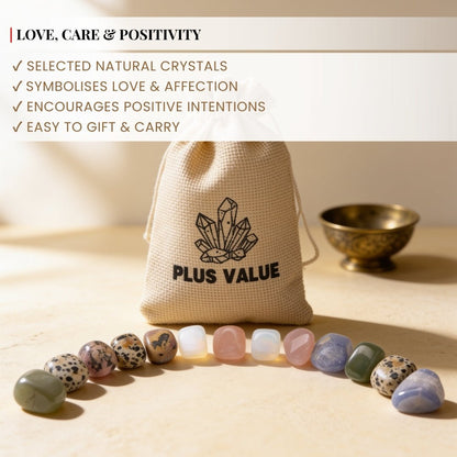 Natural Rhodonite tumbled stone for relationship harmony, mutual trust, and compassion