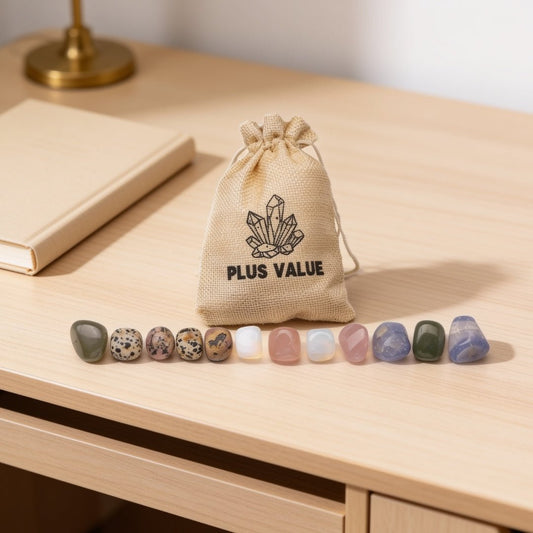Crystal bag for the one you love featuring Heart Chakra stones and gift pouch