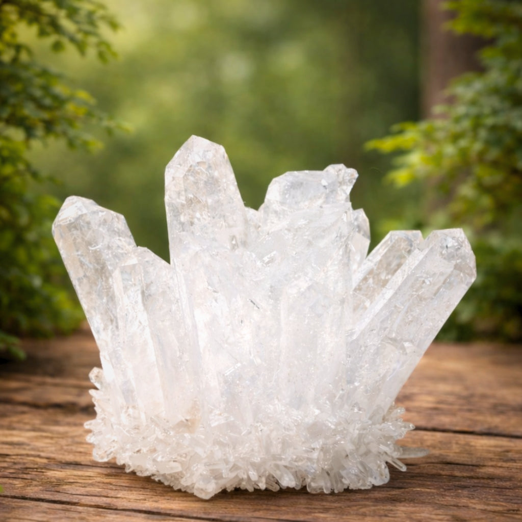 Clear Quartz Crystal Cluster Geode For Positive Energy, Vastu Defects