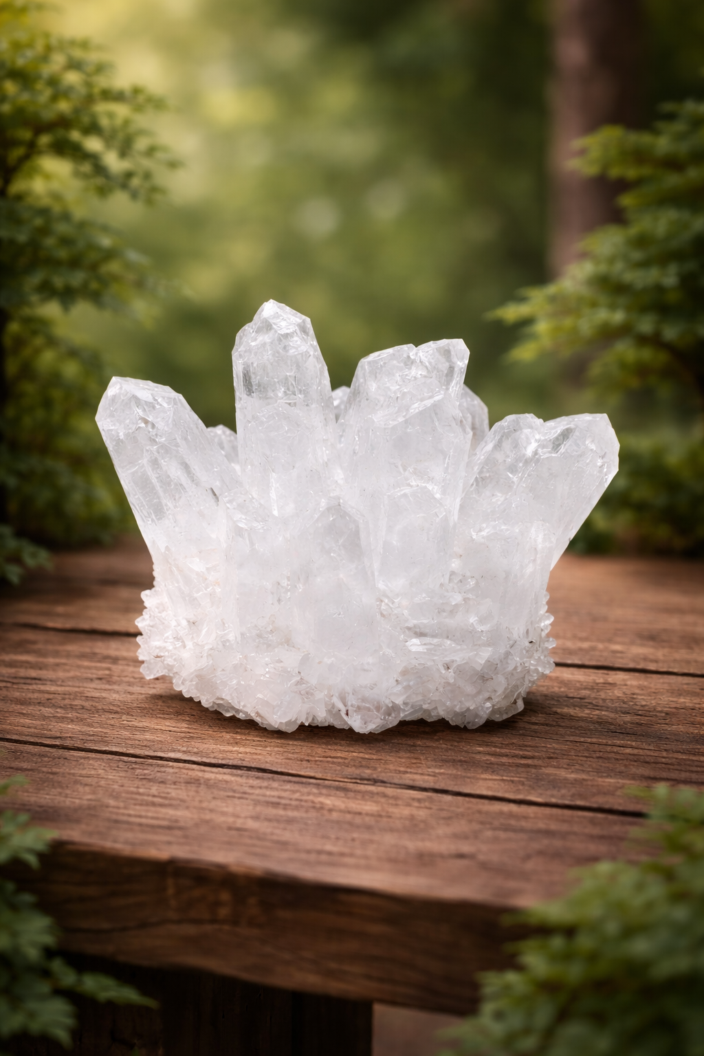 Clear Quartz Crystal Cluster Geode For Positive Energy, Vastu Defects