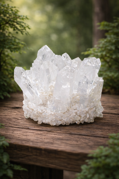 Clear Quartz Crystal Cluster Geode For Positive Energy, Vastu Defects