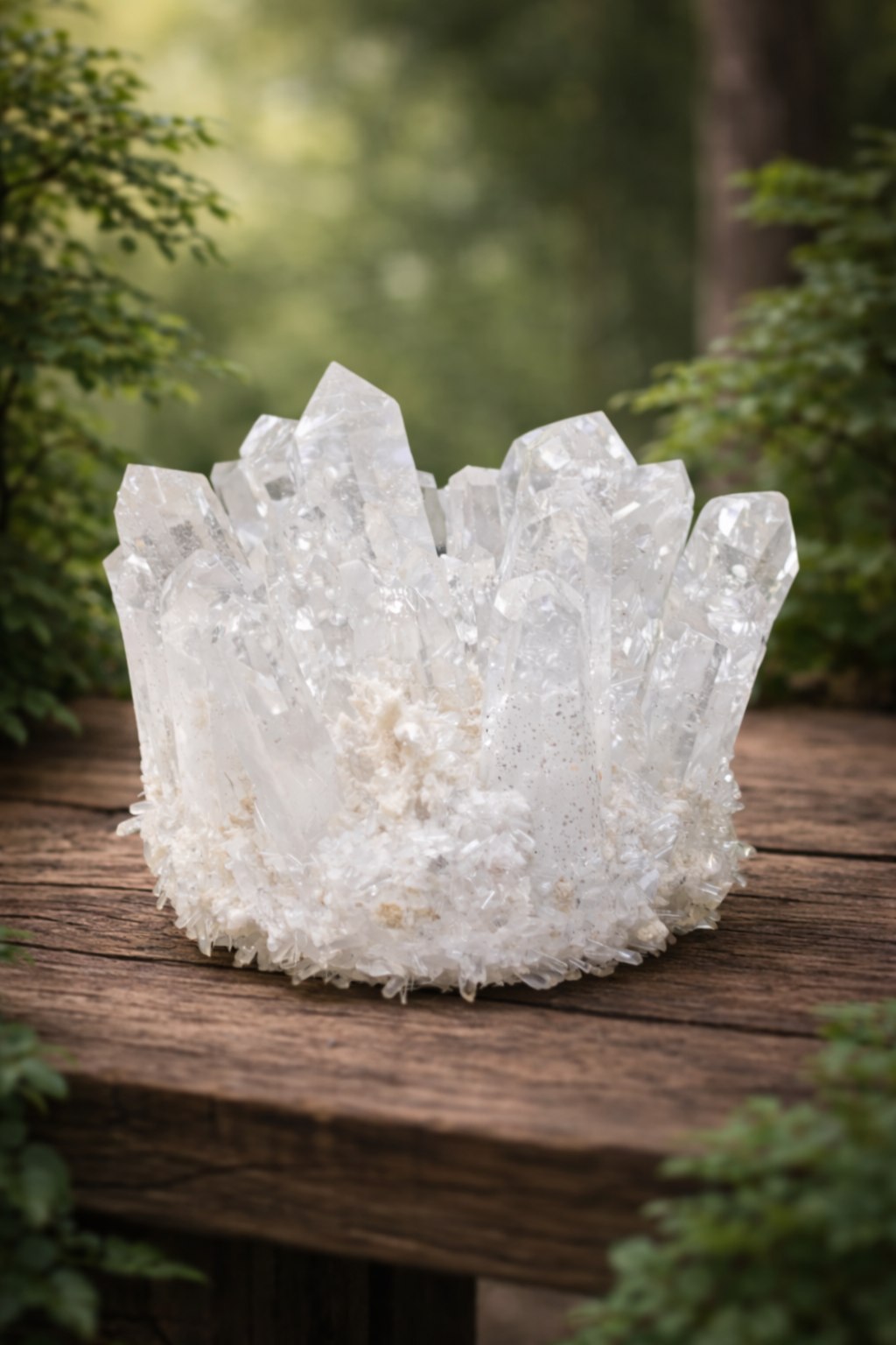 Clear Quartz Crystal Cluster Geode For Positive Energy, Vastu Defects