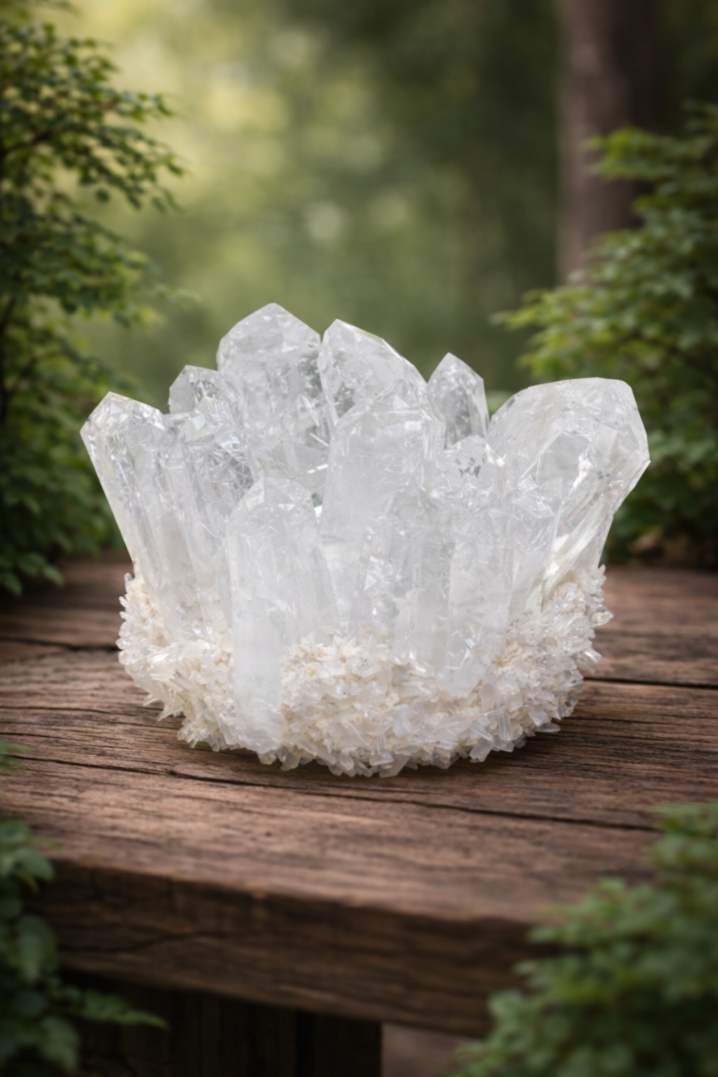 Clear Quartz Crystal Cluster Geode For Positive Energy, Vastu Defects