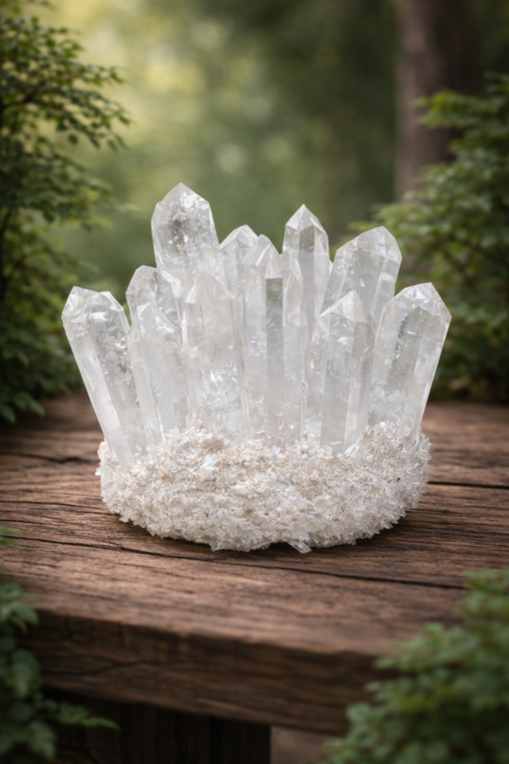 Clear Quartz Crystal Cluster Geode For Positive Energy, Vastu Defects
