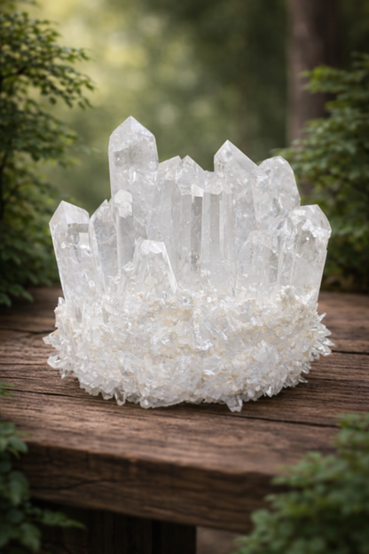 Clear Quartz Crystal Cluster Geode For Positive Energy, Vastu Defects