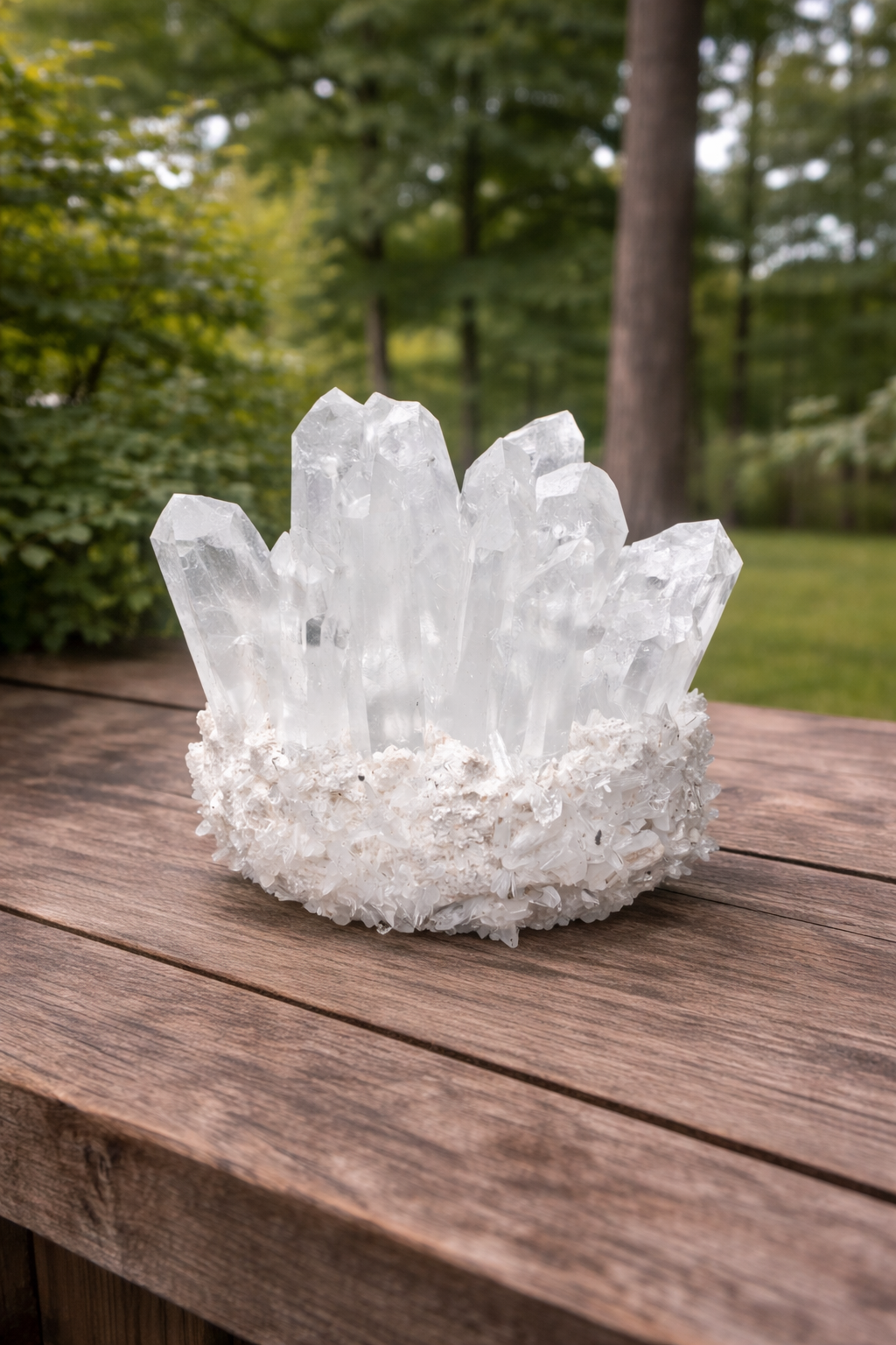 Clear Quartz Crystal Cluster Geode For Positive Energy, Vastu Defects