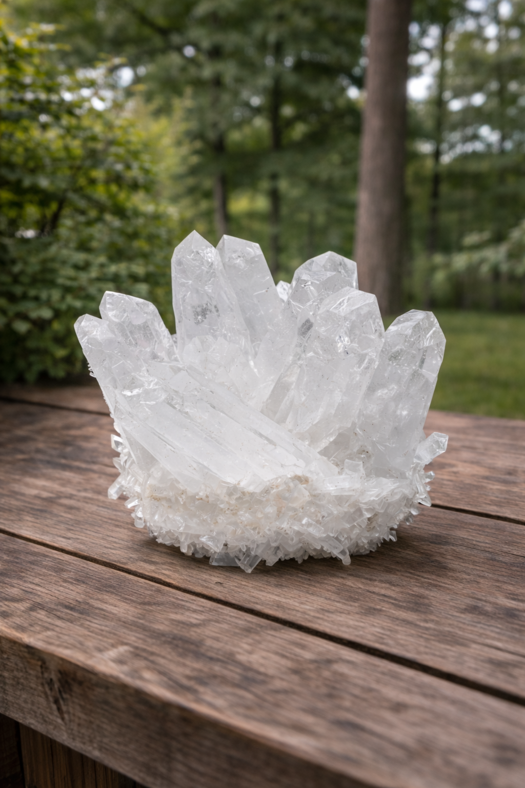 Clear Quartz Crystal Cluster Geode For Positive Energy, Vastu Defects