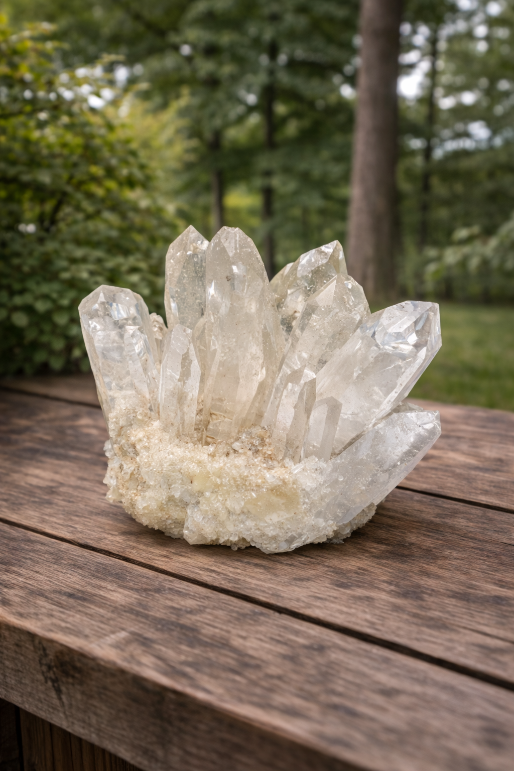 Clear Quartz Crystal Cluster Geode For Positive Energy, Vastu Defects