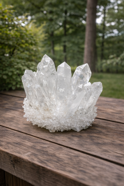 Clear Quartz Crystal Cluster Geode For Positive Energy, Vastu Defects