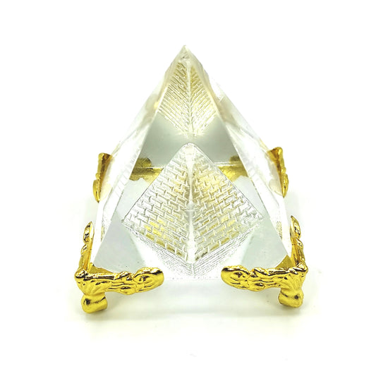 crystal glass pyramid with stand vastu fengshui